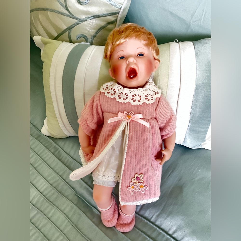 Swan Porcelain Doll Still in original box! NEW IN BOX